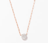 Affinity Diamonds Paperclip Necklace, 14K Rose Gold